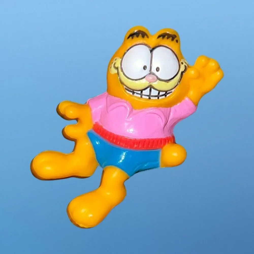 Vintage 1981 Garfield the Cat & Odie Scooter Figure 2”